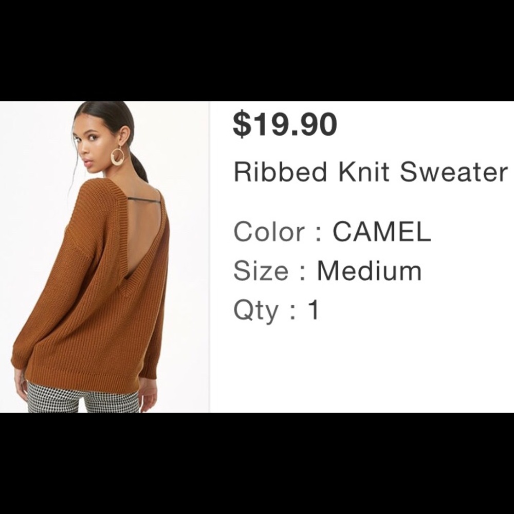 NWOT Ribbed Knit Sweater - Picture 3 of 3